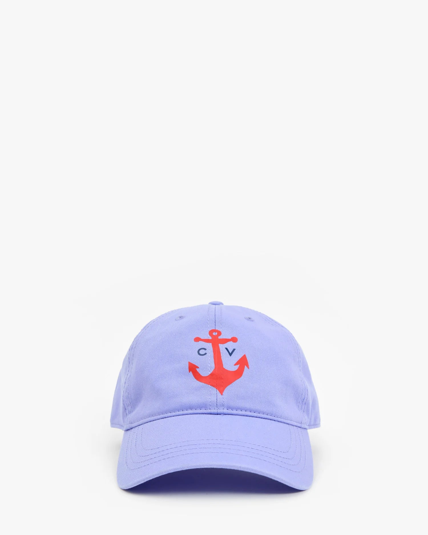 Light purple cap with a red anchor logo on a white background