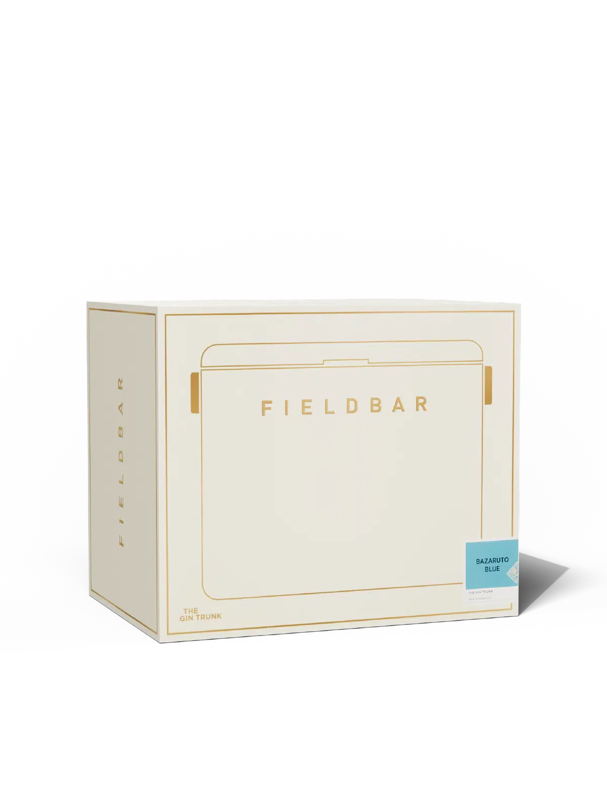 Cream-colored box with 'FIELDBAR' branding on a white background