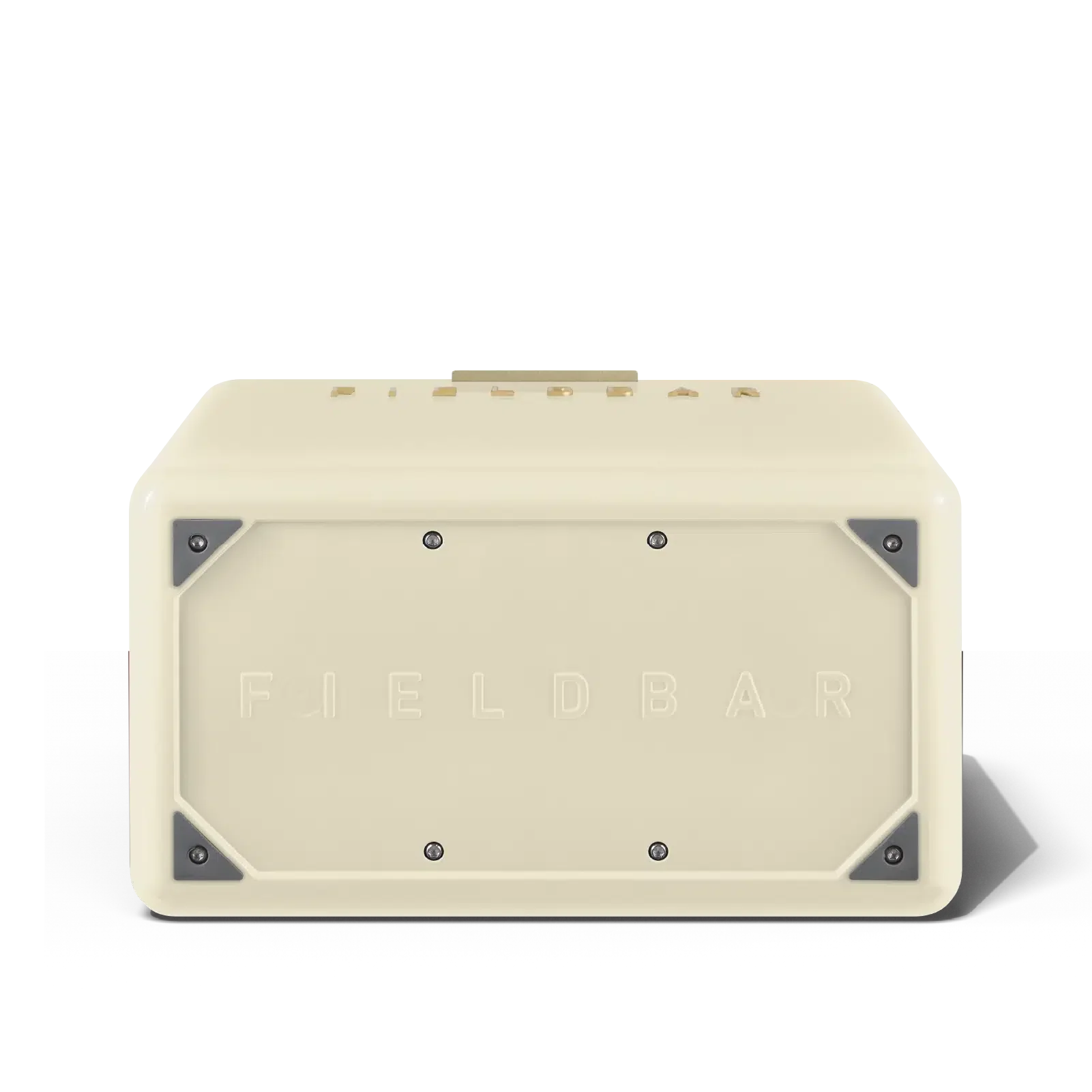 Beige rectangular device with 'FIELDBAR' branding on a white background