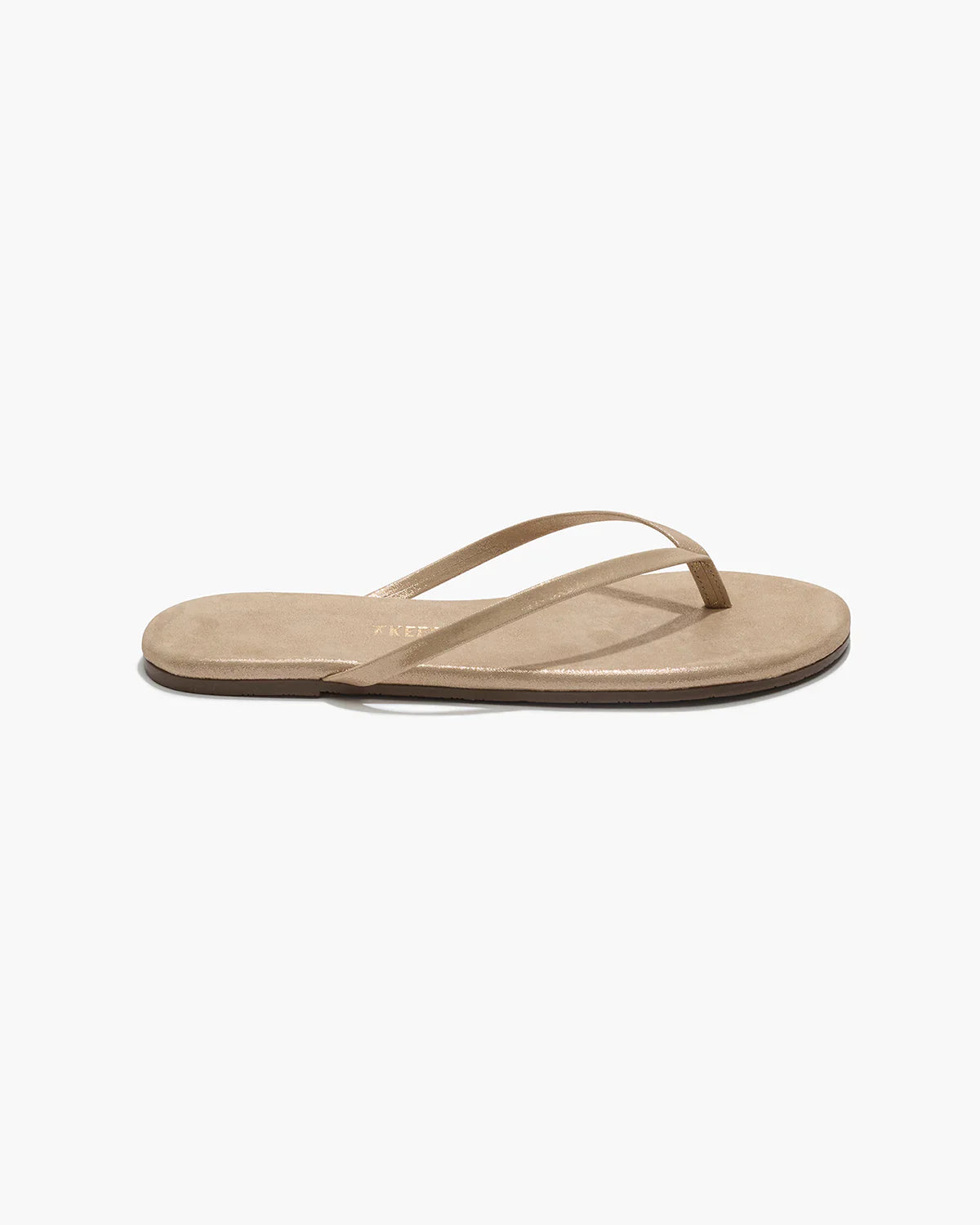Beige sandal on a white background