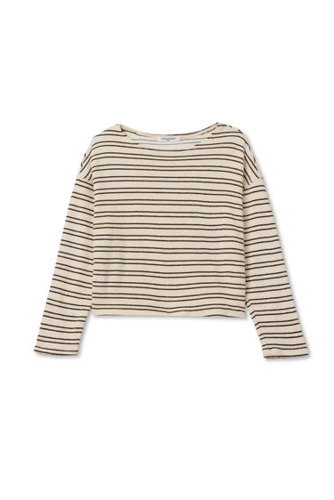 Striped long-sleeve shirt on a white background