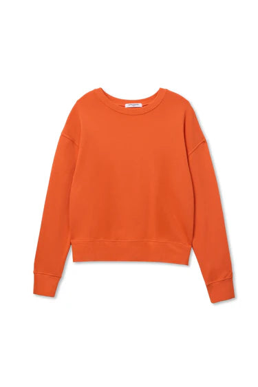 Orange sweatshirt on a white background