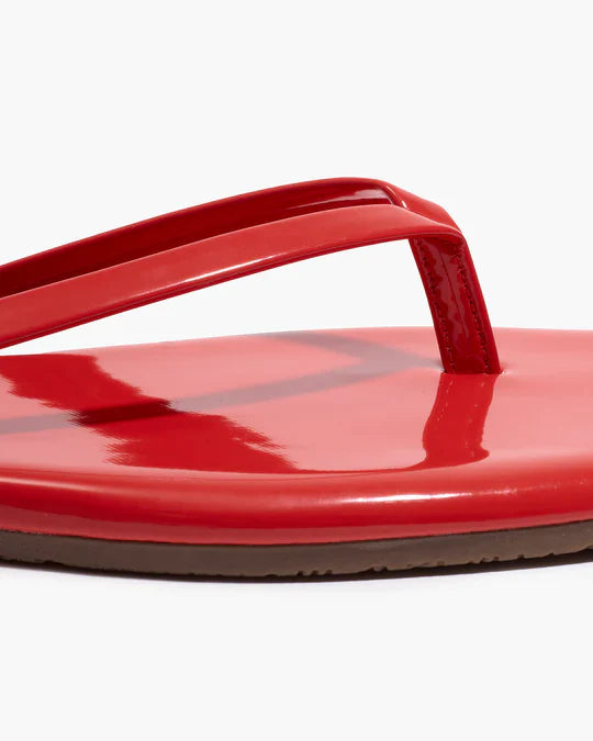 Red sandal on a white background