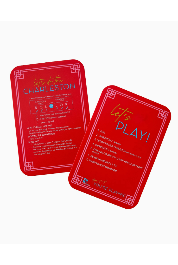 Two red cards with text on a white background