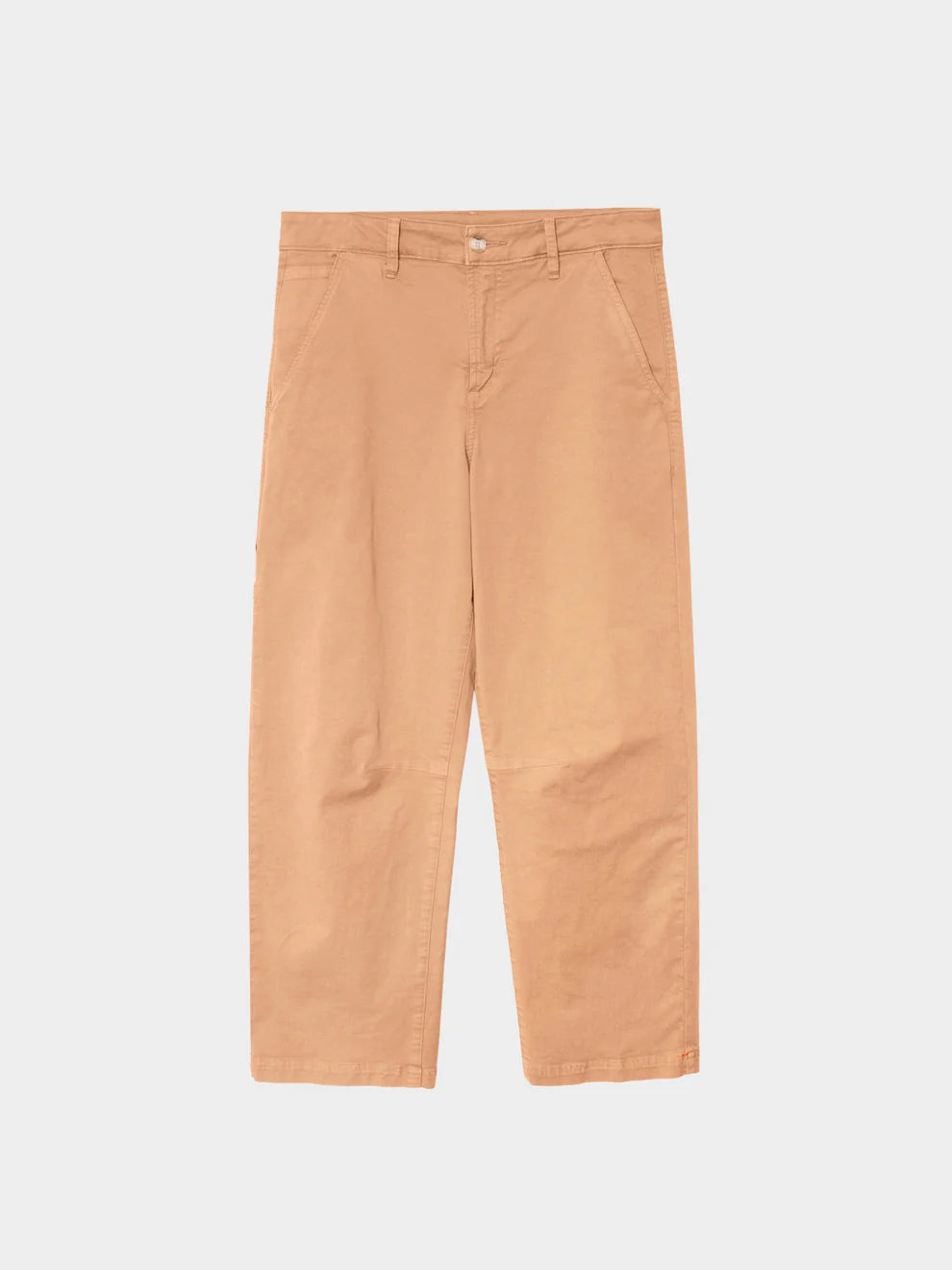 Tan pants on a light gray background