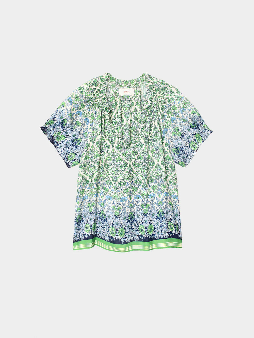 Floral patterned dress on a white background