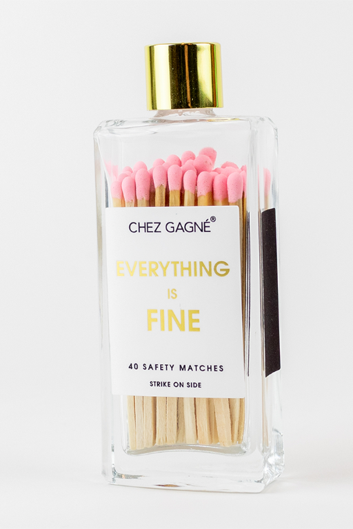 Everything is Fine Glass Bottle Matches