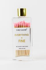 Everything is Fine Glass Bottle Matches