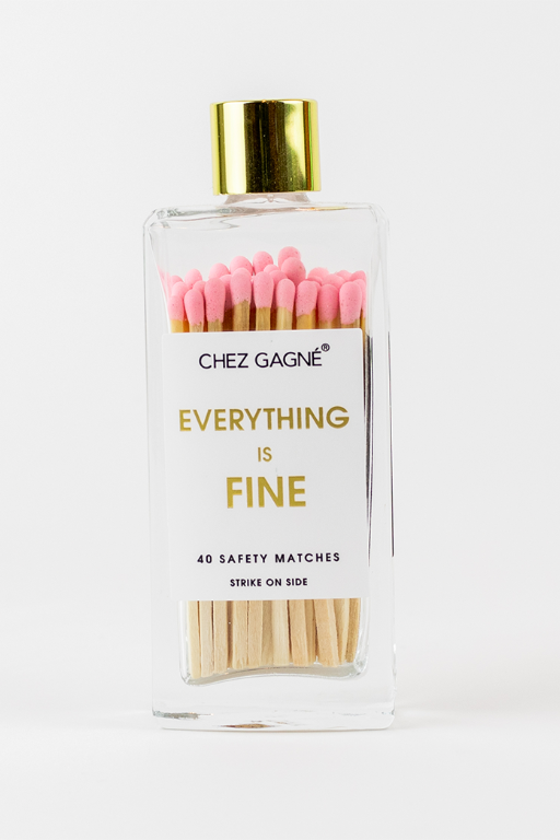 Everything is Fine Glass Bottle Matches