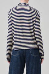 Alexandra Tneck Navy Stripe