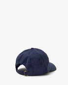 Navy blue cap on a white background