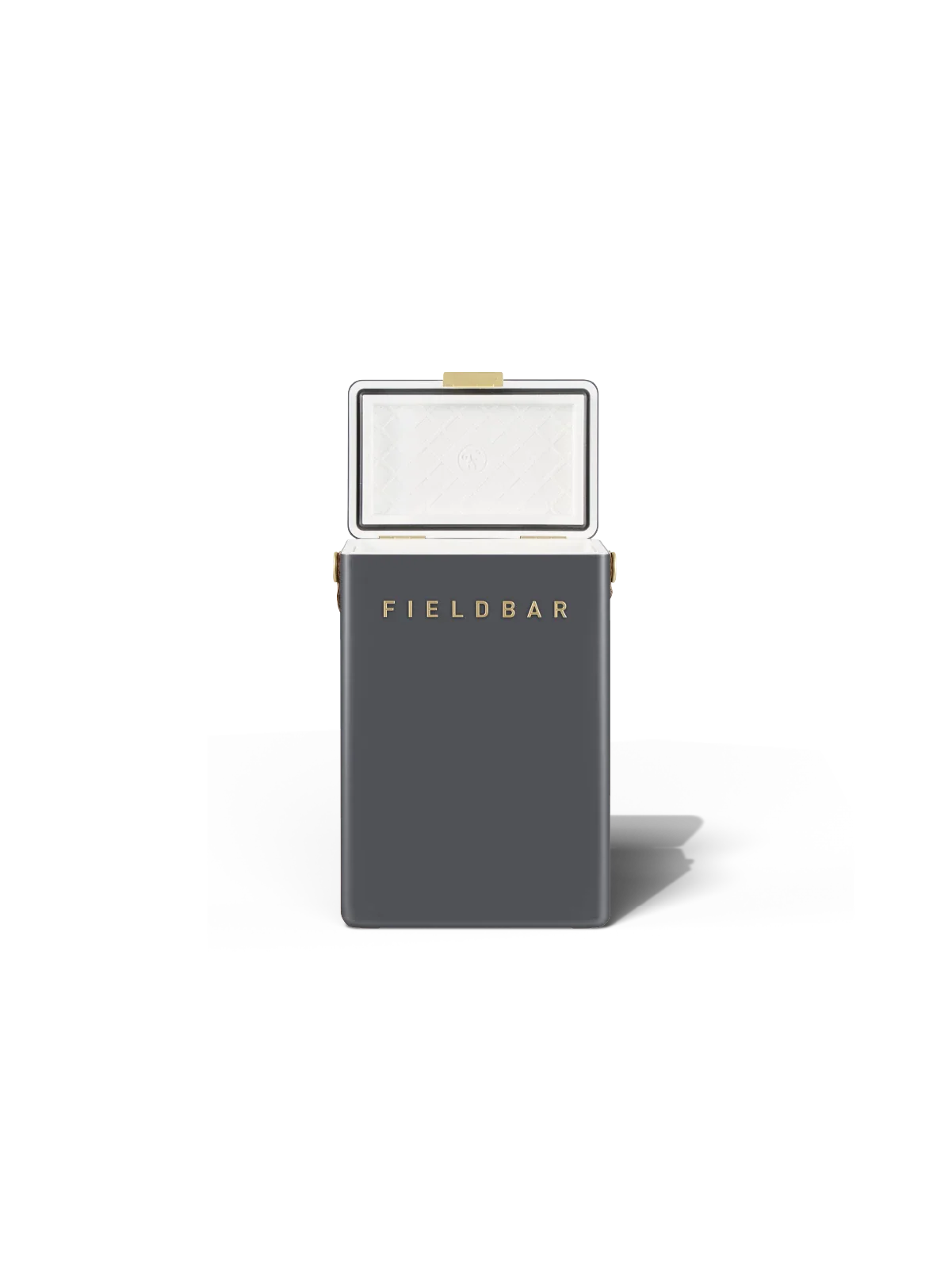 Gray container with 'FIELDBAR' branding on a white background
