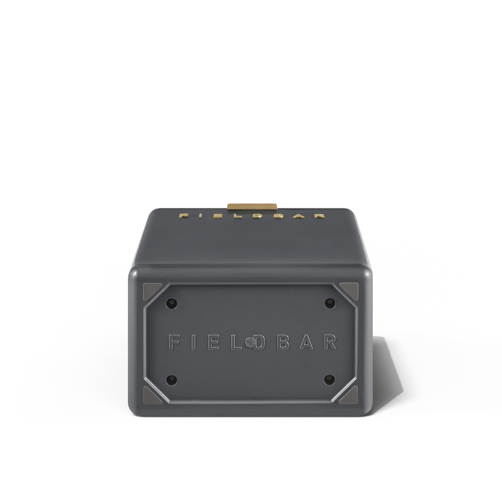 Gray battery pack with 'Fieldbar' branding on a white background