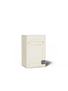 White box with gold accents on a white background