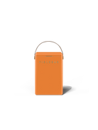 Orange bag with a handle on a white background