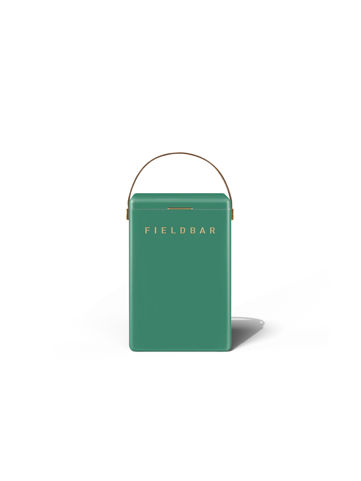 Green carrying case with 'FIELDBAR' branding on a white background