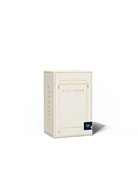 White box with gold accents on a white background
