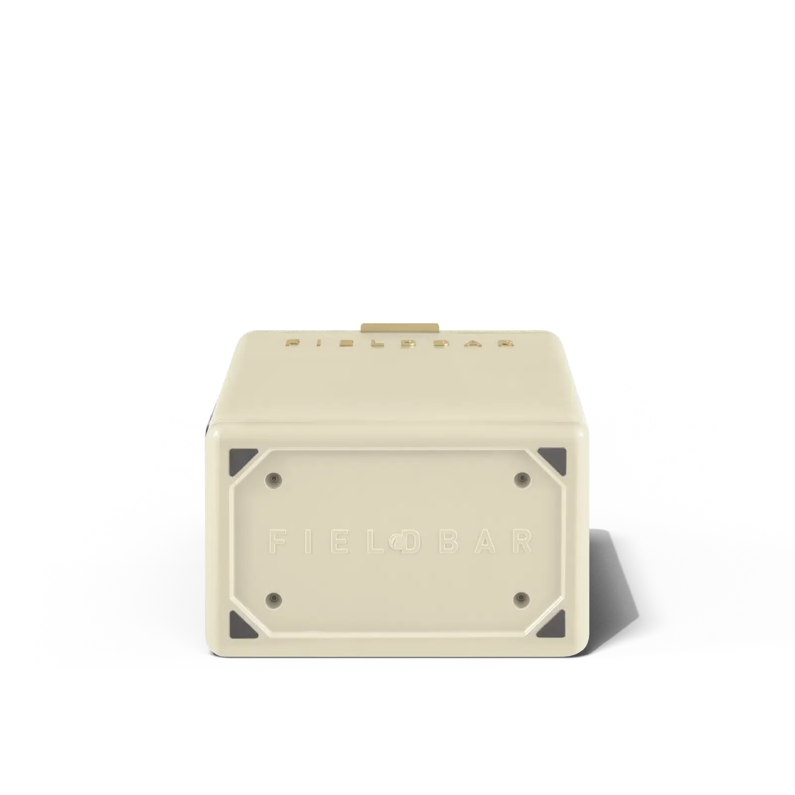 Beige electronic device with 'Fender' branding on a white background