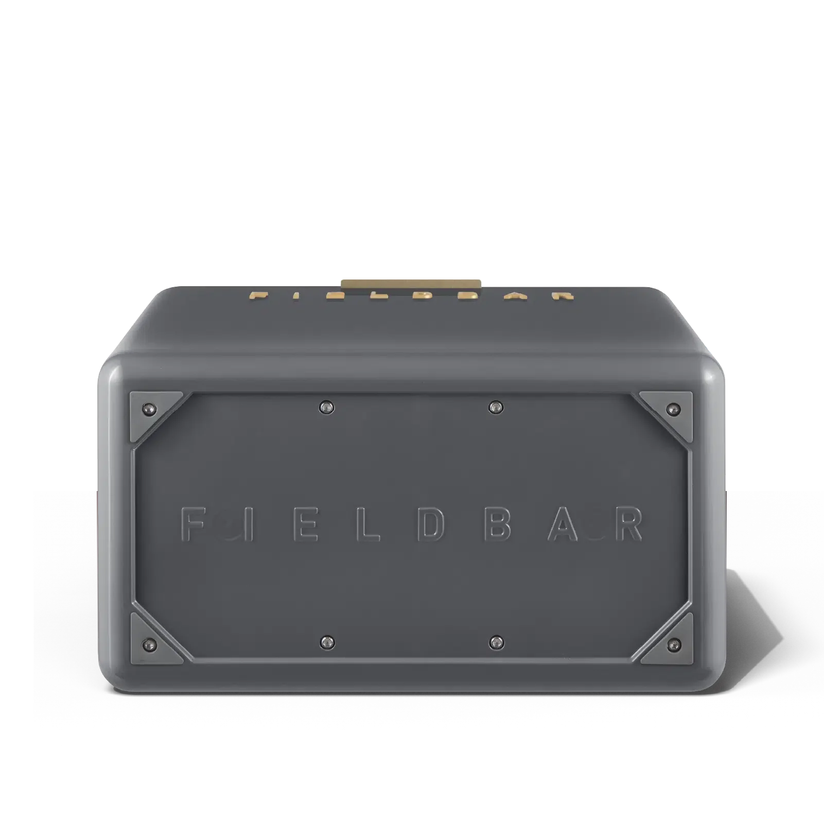 Dark gray rectangular device with 'FIELDBAR' branding on a white background