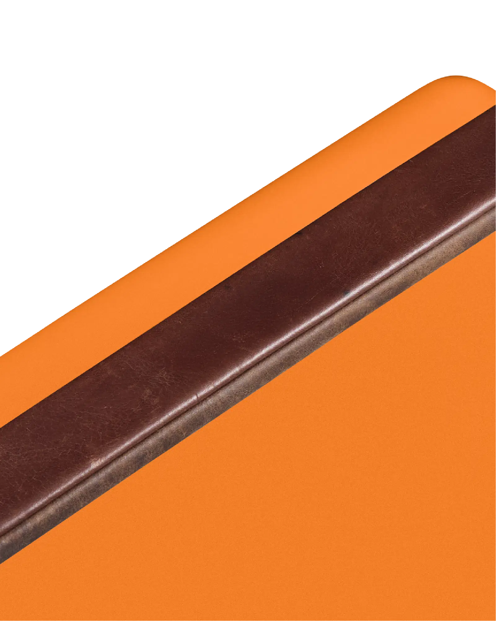 Brown stripe on an orange background