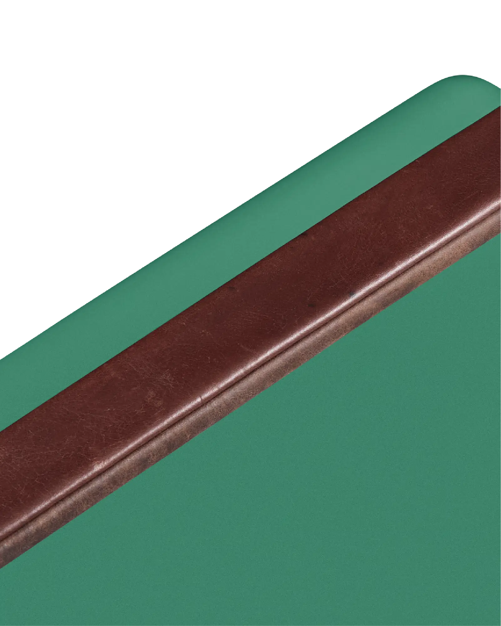 Close-up of a brown strip on a green background