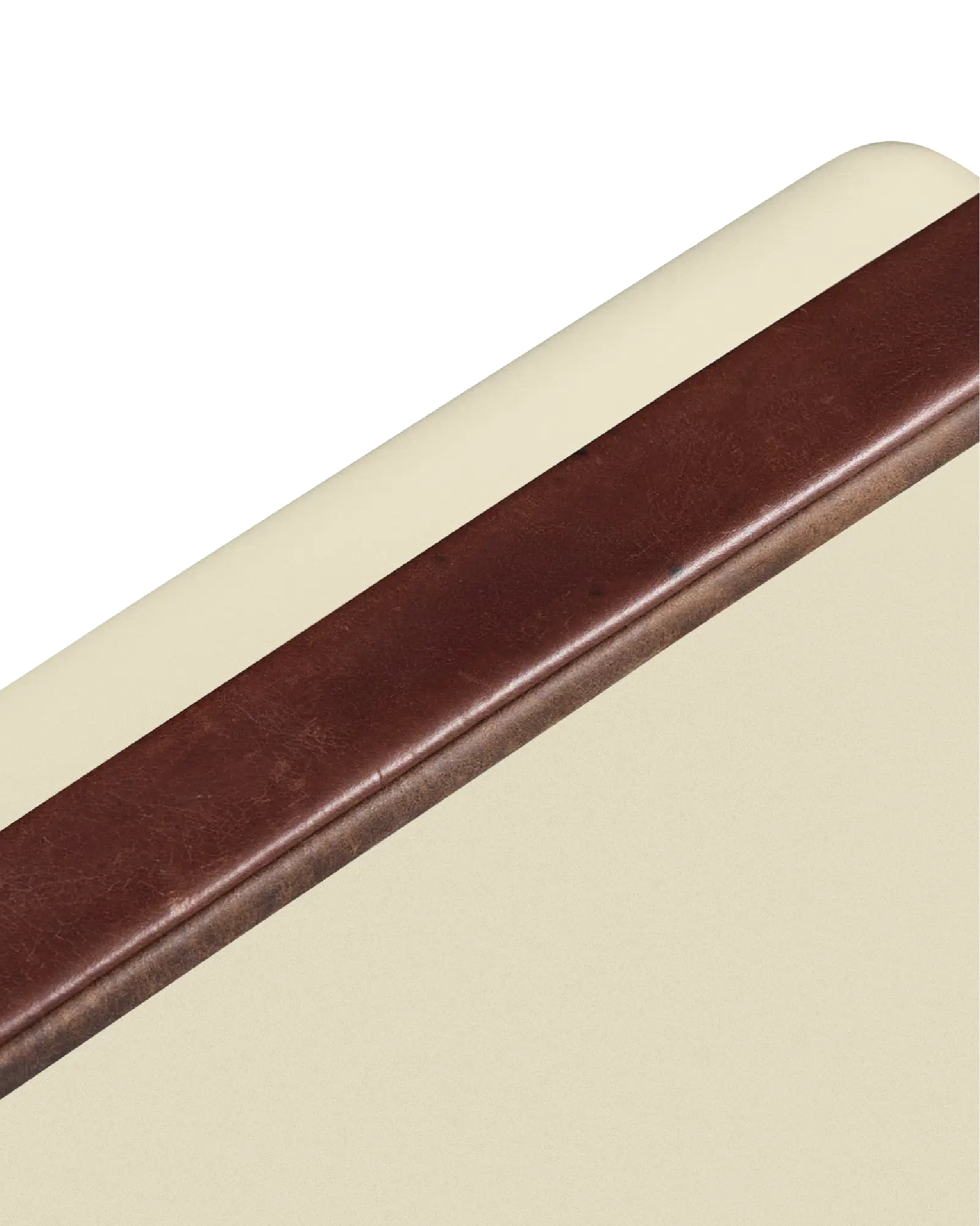 Brown and beige plastic strip on a beige background