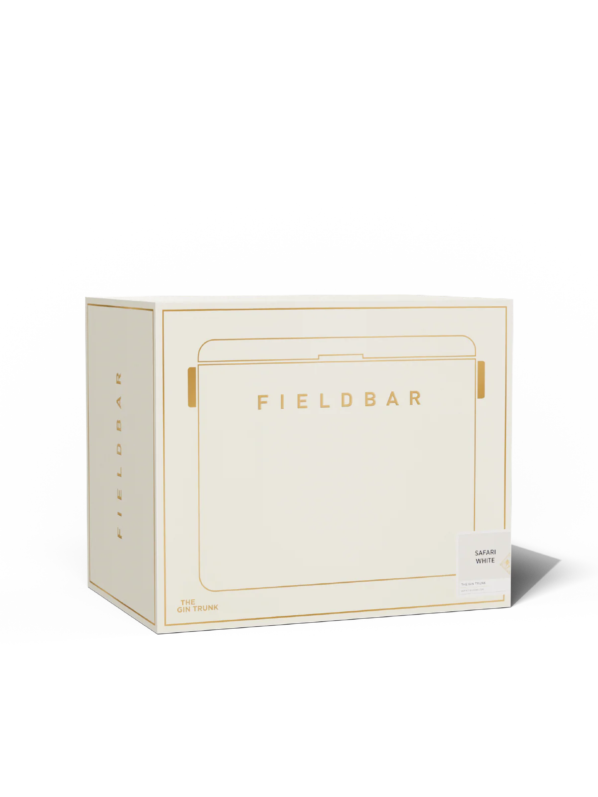 Cream-colored box with 'FIELDBAR' branding on a white background