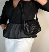 Braided Shoulder Bag - Black