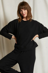 The Selma Sweater in True Black