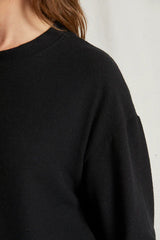 The Selma Sweater in True Black