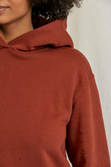 Beach Fleece Crop Hoodie Russet