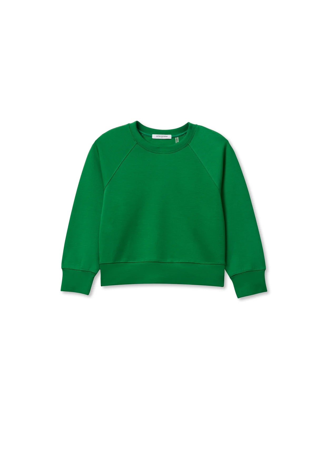 Green sweatshirt on a white background