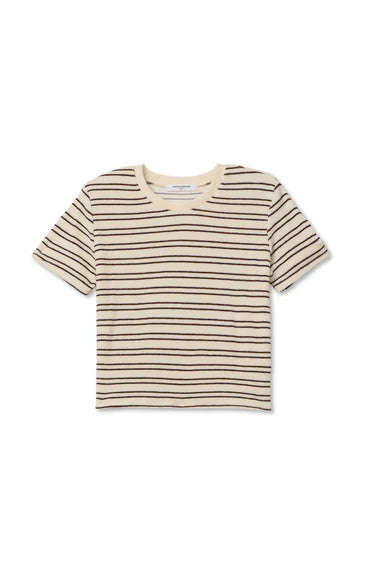 Striped t-shirt on a white background
