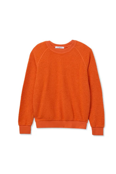 Orange sweatshirt on a white background
