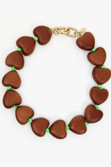 Heart Collar Dark Wood