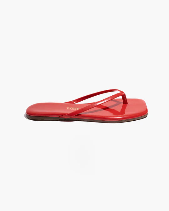 Red sandal on a white background