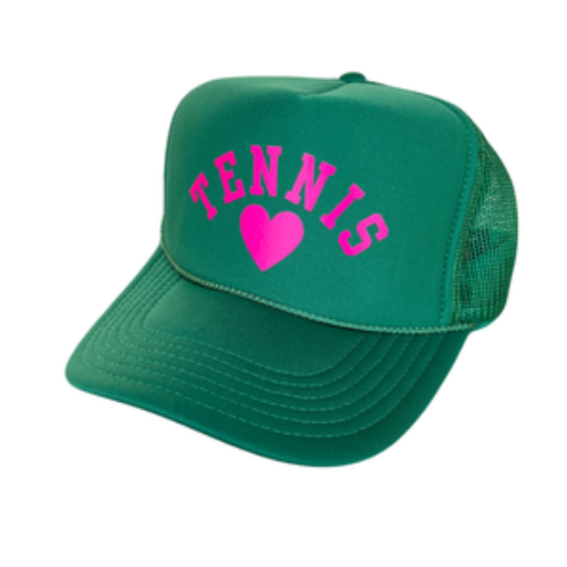 Tennis Trucker Hat Green/Bright Pink