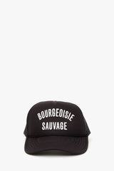 Bourgeoisie Sauvage Trucker Hat: Black w/ Cream
