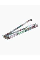 Set of Mahjong tiles with colorful designs on a white background