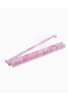 Pink marbled hair straightener on a white background