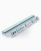 Rectangular product with colorful designs on a white background