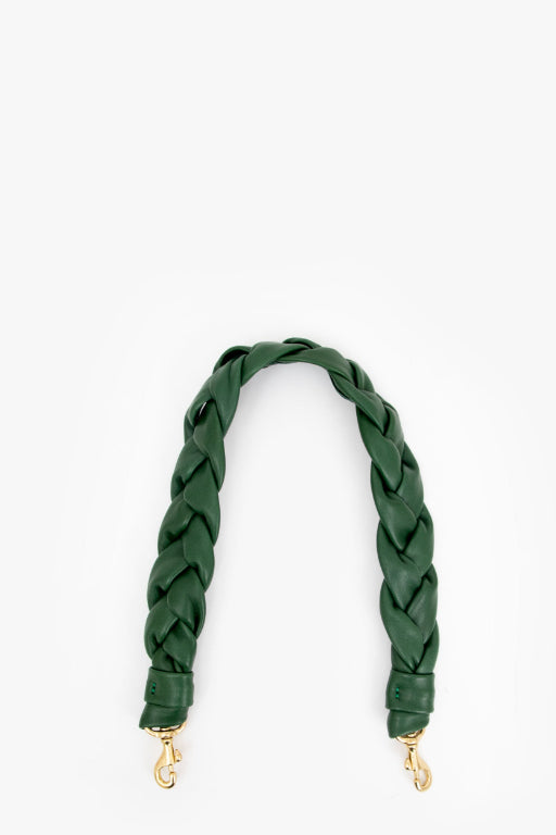 Braided Shoulder Strap- Evergreen Nappa