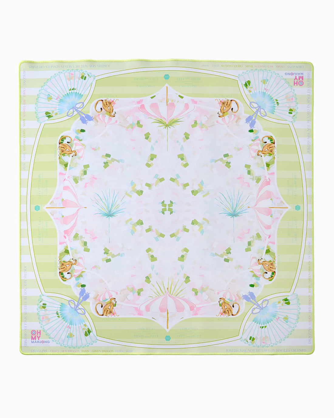 Children's play mat with cartoon characters on a white background