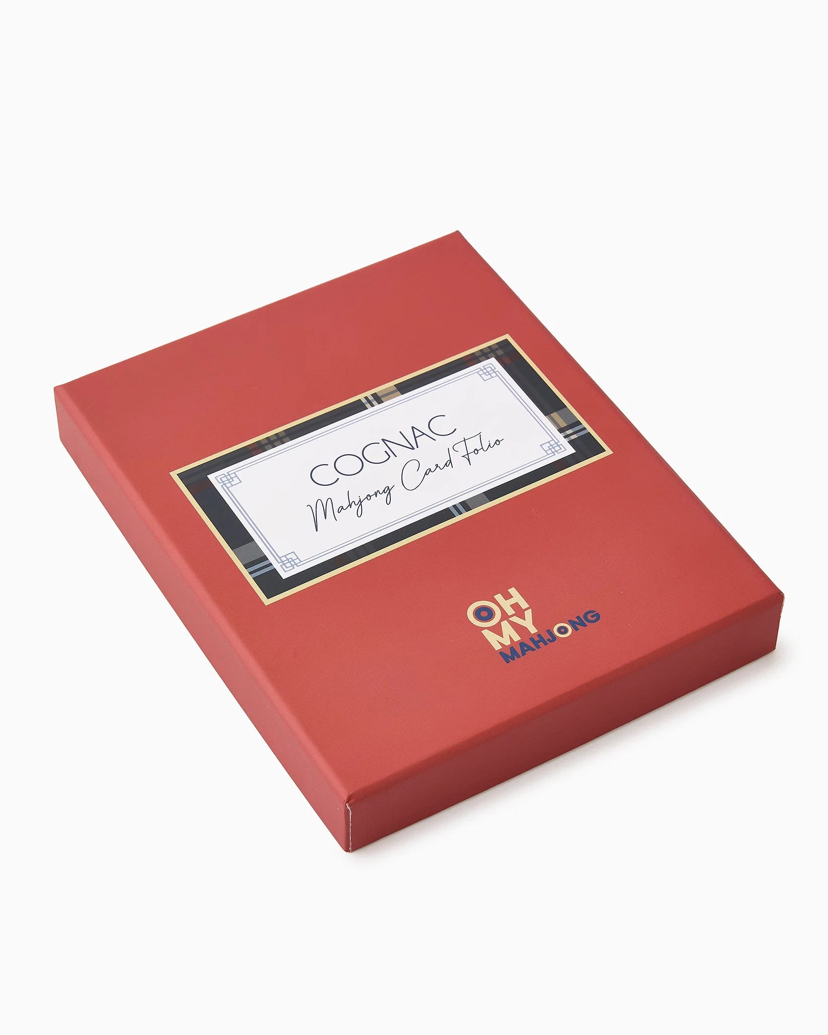 Red box with a label and 'Oh My Mahjong' branding on a white background