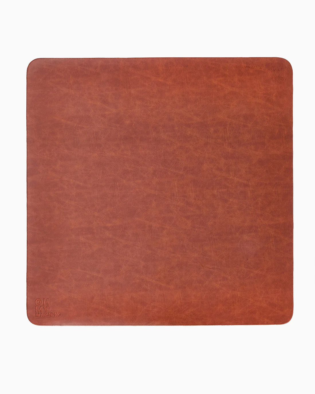 Red leather mouse pad on a white background