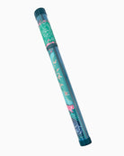 Tennis racket with a colorful design on a white background