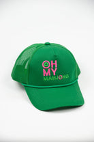 Green cap with 'OH MY MAHJONG' text on a white background