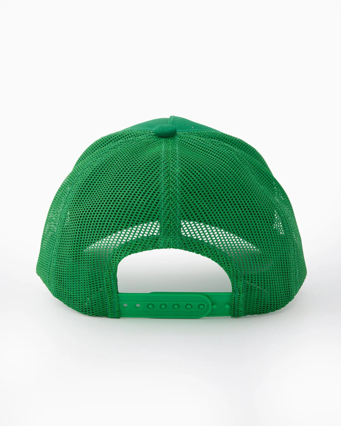 Green mesh cap on a white background