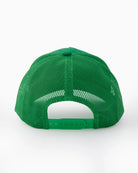 Green mesh cap on a white background