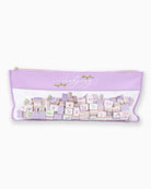 Pouch with wooden blocks and 'nabob' branding on a white background